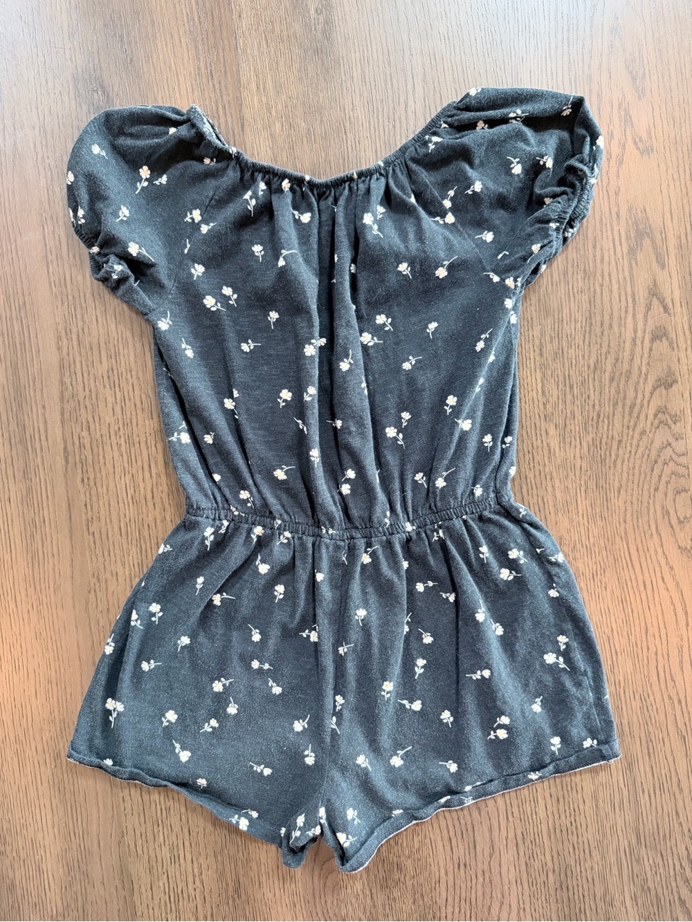 SO Black Floral Off-Shoulder Romper Top
